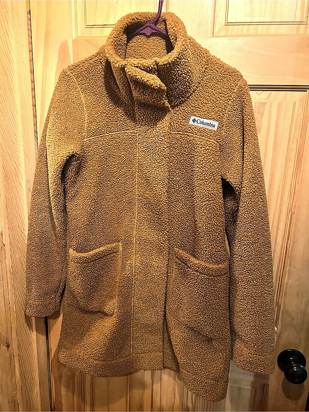 Columbia Women's Panorama Long Sherpa Fleece Jacket - Camel Brown - Size Small